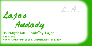 lajos andody business card